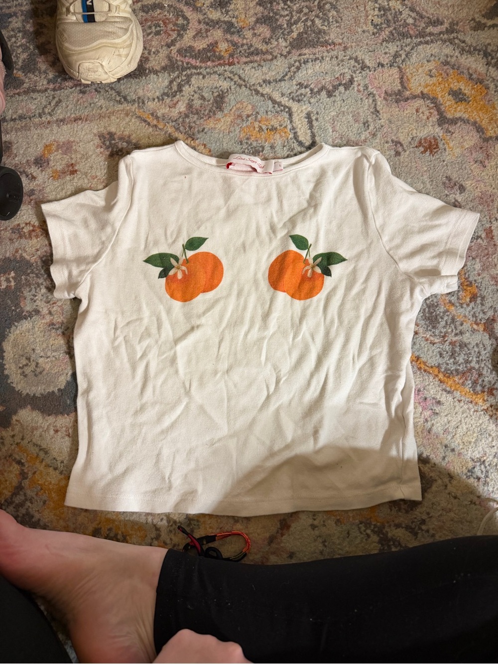 LISA SAYS GAH ORANGE PRINT ALEX T SHIRT